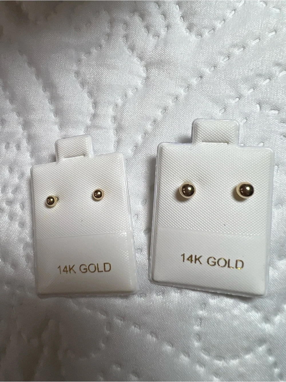 14K Gold Ball Stud Earrings